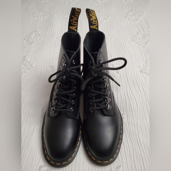 Dr Martens Pascal Verso Smooth Leather Lace Up Boots Size L8 M7 Classic Retro - Picture 6 of 12